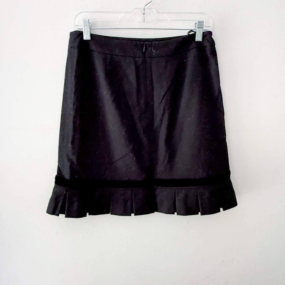 Vtg Banana Republic Y2K Mini Skirt Women 4 Wool Velvet Bow Pleated Coquette Chic - Picture 3 of 10